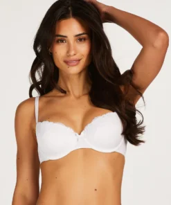 Secret Lace Padded Underwired Bra - White