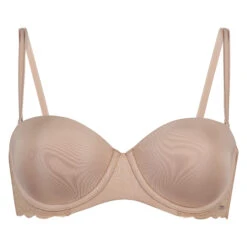 Angie Padded Underwired Strapless Bra - Beige -Deals Bare Bralettes Store 131096 5