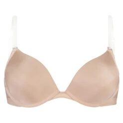 Transparent Back Padded Underwired Push-Up Bra - Beige -Deals Bare Bralettes Store 131537 5