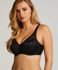 Nina Non-Padded Underwired Minimizer Bra - Black