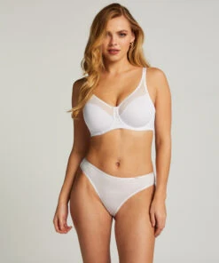 Nina Non-Padded Underwired Minimizer Bra - White -Deals Bare Bralettes Store 148655 3
