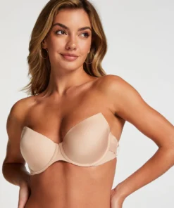 Transparent Back Padded Underwired Bra - Beige -Deals Bare Bralettes Store 154700 3 scaled