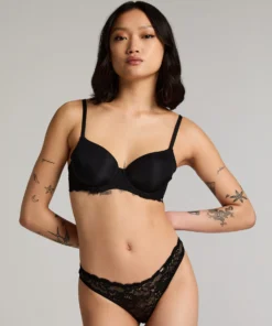 Angie Padded Underwired Bra - Black -Deals Bare Bralettes Store 166942 3 scaled