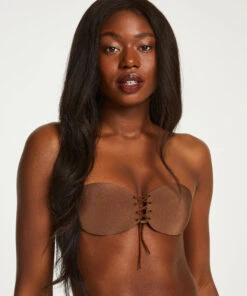 Adhesive Push-Up Bra - Brown