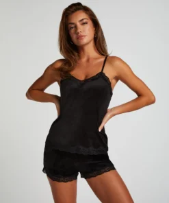 Velours Lace Cami Top - Black -Deals Bare Bralettes Store 185927 3 scaled