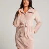Zip Fleece Bathrobe - Pink
