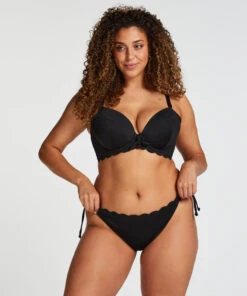 Scallop Bikini Bottoms - Black -Deals Bare Bralettes Store 191281 12