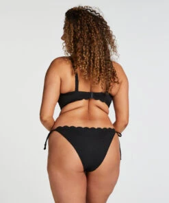 Scallop Bikini Bottoms - Black -Deals Bare Bralettes Store 191281 13