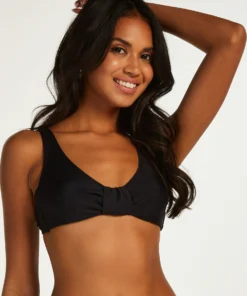 Luxe Non-Padded Underwired Bikini Top - Black