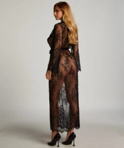 Long Allover Lace Kimono - Black -Deals Bare Bralettes Store 191638 4