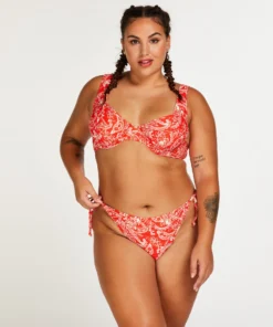 Paisley Non-padded Underwired Bikini Top - Red -Deals Bare Bralettes Store 198769 12 scaled
