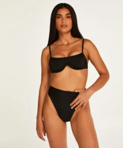 Sicily High-cut Bikini Bottoms - Black