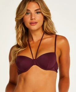 Luxe Padded Underwired Bikini Top - Purple