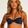Luxe Padded Underwired Bikini Top - Blue