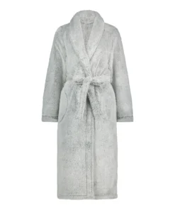 Fleece Bathrobe - Grey -Deals Bare Bralettes Store 199158 5 scaled