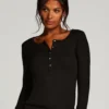 Long-Sleeved Pyjama Top - Black
