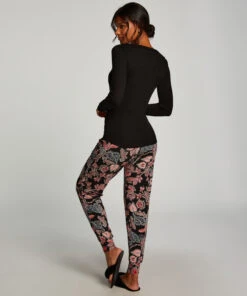 Long-Sleeved Pyjama Top - Black -Deals Bare Bralettes Store 199768 4