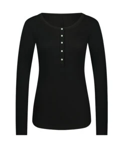 Long-Sleeved Pyjama Top - Black -Deals Bare Bralettes Store 199768 5