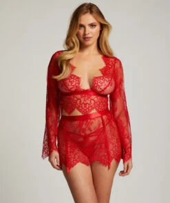 All-over Lace Top - Red -Deals Bare Bralettes Store 200300 3