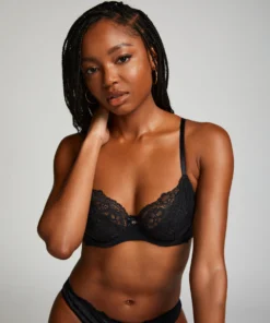 Marine Non-Padded Underwired Bra - Black