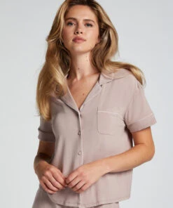 Essential Jersey Short-Sleeved Jacket - Beige