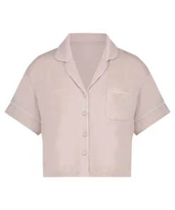 Essential Jersey Short-Sleeved Jacket - Beige -Deals Bare Bralettes Store 201744 5 scaled