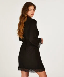 Bathrobe - Black -Deals Bare Bralettes Store 201793 4