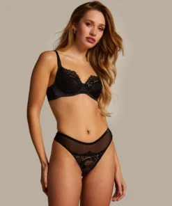 Jacqueline Non-Padded Underwired Bra - Black -Deals Bare Bralettes Store 202047 3 scaled