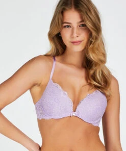 Marine Padded Underwired Push-Up Bra - Purple