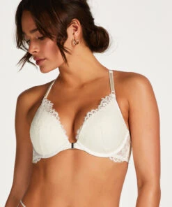 Daisy Padded Underwired Push-Up Bra - White