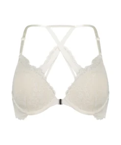 Daisy Padded Underwired Push-Up Bra - White -Deals Bare Bralettes Store 202102 5 scaled