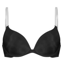 Transparent Back Padded Underwired Push-Up Bra - Black -Deals Bare Bralettes Store 202117 5