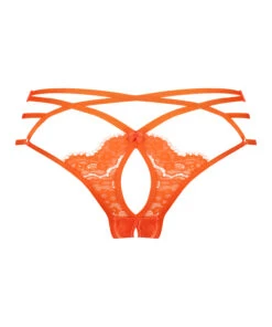 Mitzy Open Crotch Brazilian - Orange -Deals Bare Bralettes Store 202536 6