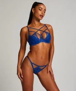 Anna Non-Padded Underwired Bra - Blue -Deals Bare Bralettes Store 202559 3 scaled