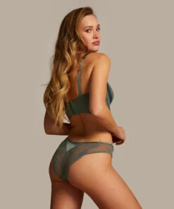 Nicole Padded Underwired Longline Bra - Green -Deals Bare Bralettes Store 202576 4