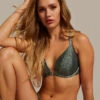 Nicole Padded Underwired Push-Up Bra - Green
