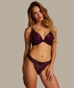 Samra Padded Underwired Push-Up Bra - Purple 9 Samra Padded Underwired Push-Up Bra - Purple -Deals Bare Bralettes Store 202583 3
