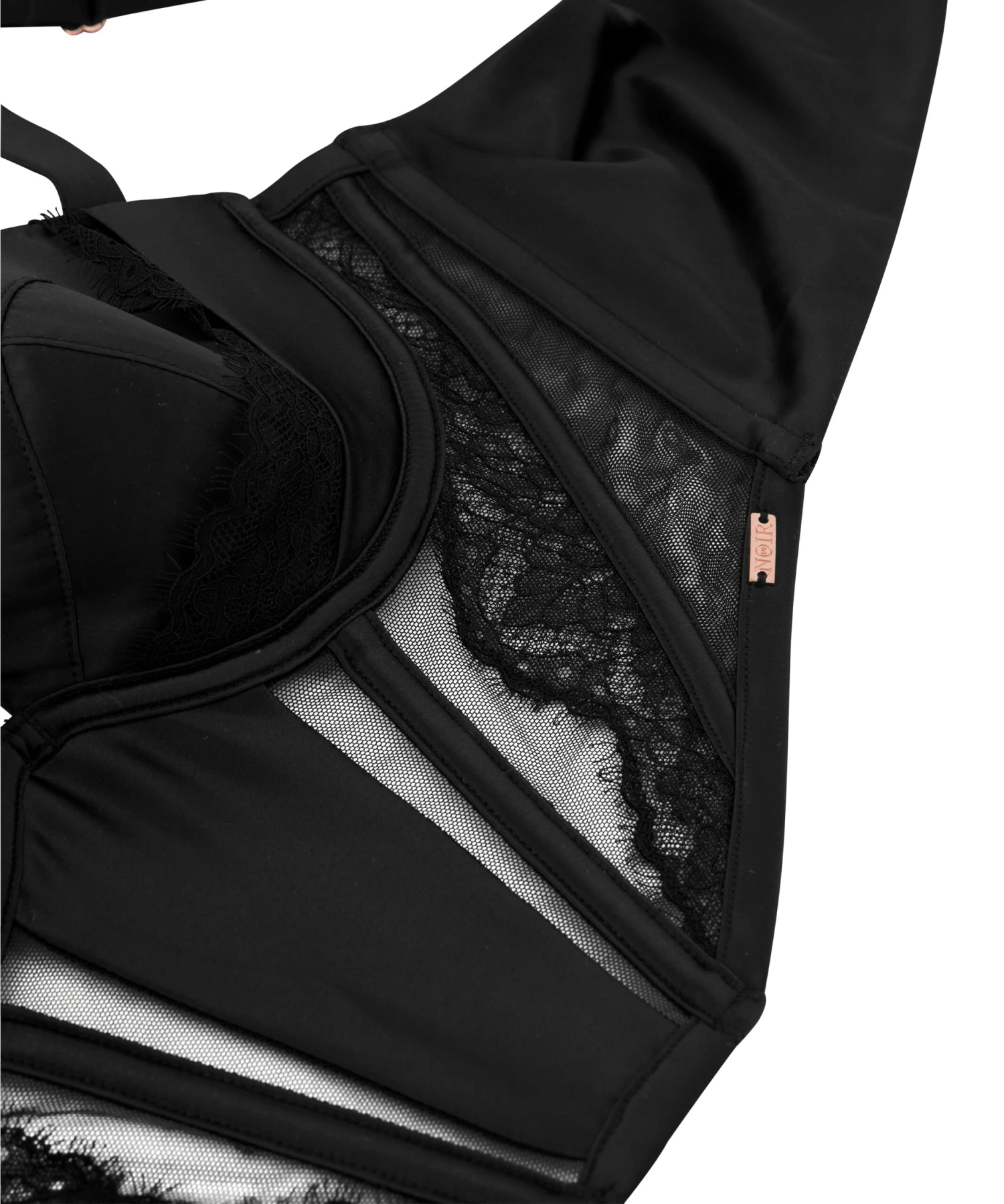 Nicole Padded Underwired Longline Bra - Black 5 Nicole Padded Underwired Longline Bra - Black - Image 5