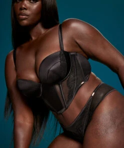 Nicole Padded Underwired Longline Bra - Black 13 Nicole Padded Underwired Longline Bra - Black -Deals Bare Bralettes Store 202590 17