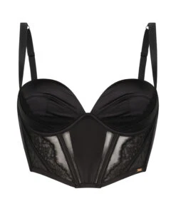 Nicole Padded Underwired Longline Bra - Black 14 Nicole Padded Underwired Longline Bra - Black -Deals Bare Bralettes Store 202590 5
