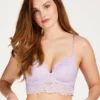 Shiloh Padded Non-wired Longline Bra - Purple