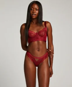 Hana Non-Padded Underwired Longline Bra - Red -Deals Bare Bralettes Store 202642 3 scaled