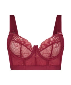 Hana Non-Padded Underwired Longline Bra - Red -Deals Bare Bralettes Store 202642 5
