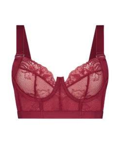 Hana Non-Padded Underwired Longline Bra - Red -Deals Bare Bralettes Store 202642 5 scaled