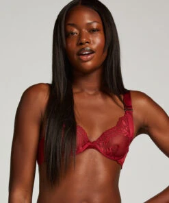 Hana Non-Padded Underwired Bra - Red