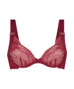 Hana Non-Padded Underwired Bra - Red -Deals Bare Bralettes Store 202643 5