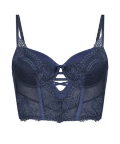 Kimberley Padded Longline Underwired Bra - Blue -Deals Bare Bralettes Store 202661 5
