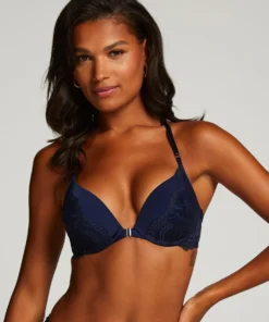 Kimberley Padded Underwired Push-Up Bra - Blue