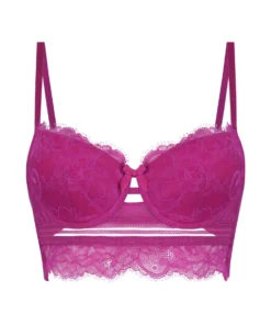 Saffron Padded Underwired Longline Bra - Pink -Deals Bare Bralettes Store 202668 5 scaled