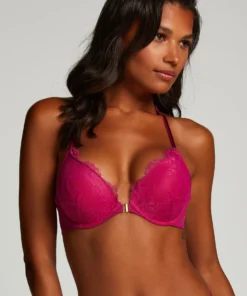 Saffron Padded Underwired Push-Up Bra - Pink